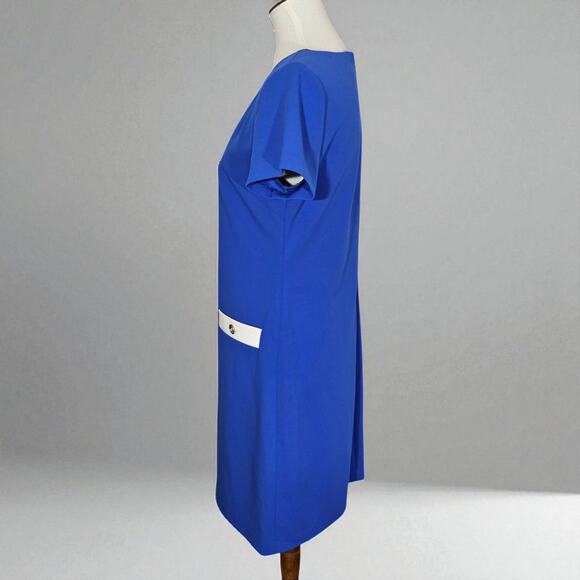 Tommy Hilfiger Blue Short Sleeve Sheath Dress - Picture 5 of 9